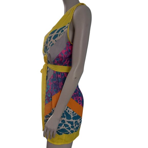 JEALOUS TOMATO Yellow Swim Coverup Pool Party Sexy Summer Dress Colorful - Picture 14 of 15